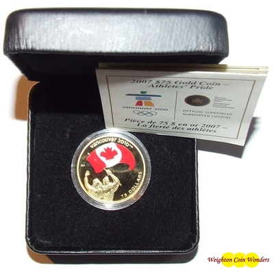 2007 Gold Proof $75 Coin – Atheletes' Pride (Coloured)